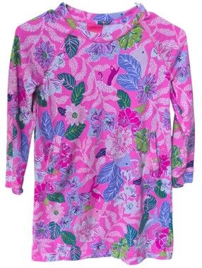 Lilly Pulitzer Mini Beach Comber Dress Best of Friends Pink Isle Size L 6-7Girls